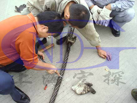 鋼絲繩無損探傷現(xiàn)場(chǎng)試驗(yàn)