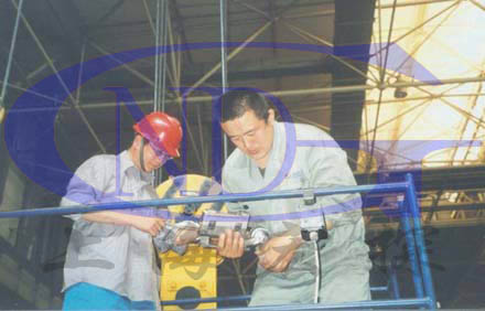 知名企業(yè)鋼絲繩無損探傷現場